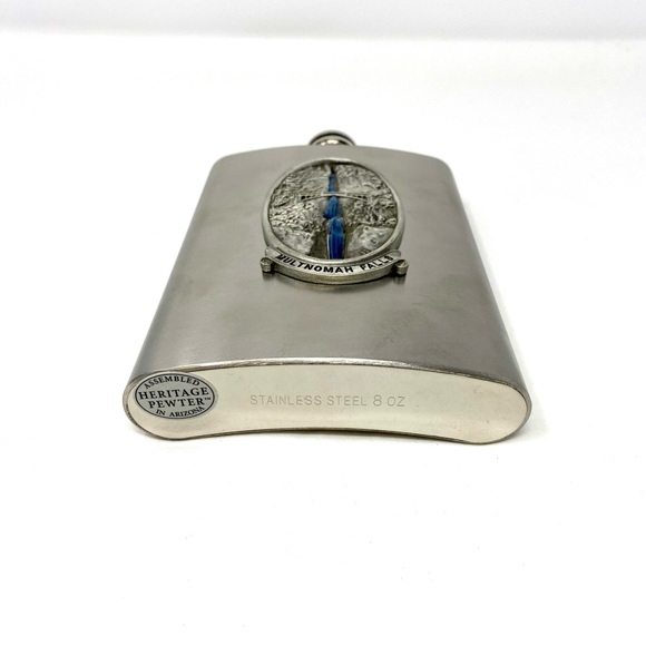 Multnomah Falls Oregon Flask New Stainless Steel 8oz - Picture 2 of 5